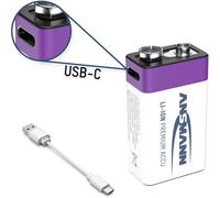 Ansmann E-Block USB-C Batterie USB-C® Li-Ion 400 mAh 9 V 1 pc(s)