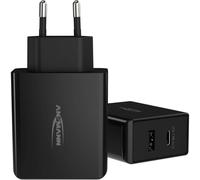 Ansmann Home Charger 254PD Chargeur USB 65 W 1x USB-A, 1x USB-C® Power Delivery noir intérieure GaN