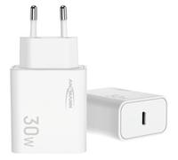 Ansmann Home Charger HC130PD Chargeur USB 30 W 1x USB-C® PPS, Power Delivery, Quick Charge blanc intérieure, pour prise murale
