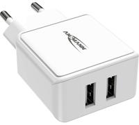 Ansmann HomeCharger HC212 Chargeur USB 12 W 2x USB-A blanc intérieure