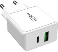 Ansmann HomeCharger HC218PD Chargeur USB 18 W 1x USB-A, 1x USB-C® Power Delivery blanc intérieure