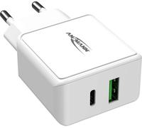 Ansmann HomeCharger HC218PD Chargeur USB 18 W 1x USB-A, 1x USB-C® Power Delivery blanc intérieure