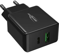 Ansmann Chargeur USB HomeCharger HC218PD 18 W 1x USB-A 1x USB-C Power Delivery noir intérieur