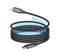 Ansmann Câble USB Connecteur Lightning , USB-C® mâle 120 cm noir gaine textile 1700-0187