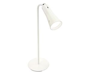 ANSMANN Lampe de bureau à pince 3 en 1 Lampe de bureau à LED à intensité variable en continu et commande tactile Applique murale Lampe de travail rechargeable avec type C, Blanc