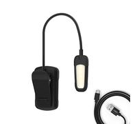ANSMANN LED Clip Light/Lampe à pince avec col réglable, 9 LED, rechargeable via USB-C, 22 lumens de luminosité, 3 couleurs de lumière, intensité variable, pour lecture, pupitre, atelier