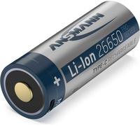 Ansmann Batterie Li-Ion 26650 5100 mAh avec prise de charge USB Type-C (C, 5100 mAh), Batterie + chargeur
