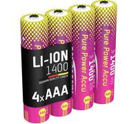 Pile Rechargeable ANSMANN Pure Power Micro AAA 1400 mAh (Min. 1250), Haute capacité, Longue autonomie et Protection intégrée, idéale pour Les appareils à Forte consommation