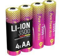 Ansmann Li-Ion Akku Mignon AA Typ 3500 (min. 3200 mAh) Jeu de piles rechargeables Li-Ion 3250 mAh 1.5 V 1 pc(s)