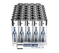 Ansmann Piles alcalines Micro AAA 1,5V – Lot de 40 – Jetables, puissantes et économiques