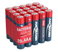 ANSMANN Lot de Piles alcalines Micro AAA/LR03 (20 Ces) - Piles alcalines 1,5V AAA économiques et puissantes - Piles AAA pour télécommande, Guirlande LED, Horloge Murale, etc.