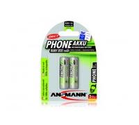 Ansmann Blister 2 X DECT Accu, AA, 800mAh Hybrides nickel-métal (NiMH) 800mAh 1.2V batterie rechargeable