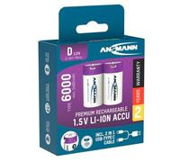 Ansmann LR20 USB-C Pile rechargeable LR20 (D) Li-Ion 6000 mAh 1.5 V 2 pc(s)
