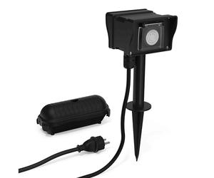 ANSMANN outdoor timer AES8, minuterie mécanique 24 heures, répétition quotidienne du temps programmé, max 16A / 3680W, idéal pour votre pelouse, parterre dans le jardin, cour, balcon, terrasse