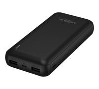 Powerbank (batterie supplémentaire) Ansmann PB212 20000 mAh Smart IC LiPo Micro USB, USB-C®, USB noir affichage du statut
