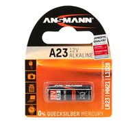 ANSMANN Pile alcaline A23 (1 pce) - Pile alcaline 12 V pour tensiomètre électronique, thermomètre numérique, liseuse, etc. - Pile jetable à hautes performances