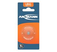 ANSMANN Pile alcaline LR41 1,5V (1 PCE) - Pile Bouton idéale pour calculatrices, Jouets électroniques, Livres interactifs, etc. - Pile Plate fiable et résistante d'une capacité de 35 mAh