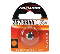 ANSMANN Pile oxyde d'argent SR44 (1 PCE) - Pile de Montre 357 1,55V de qualité supérieure - Pile Plate fiable d'une capacité de 133 mAh