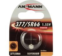 ANSMANN Pile oxyde d'argent SR66 (1 PCE) - Pile de Montre 377 1,55V de qualité supérieure - Pile Plate fiable d'une capacité de 17 mAh