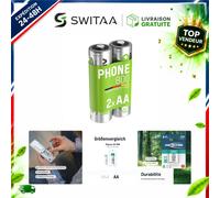 ANSMANN Piles AA 800 mAh NiMH 1,2 V rechargeables lot de 2 pré-chargées