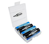 ANSMANN Piles AA [dans Un étui de Rangement 4 Voies] Batterie au Lithium Industrielle de Type AA 1,5 V Longue durée pour sonnettes, Lampes de Poche, Alarme et horloges murales, télécommandes