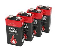 ANSMANN Piles alcalines 6LR61 9V (Lot de 4) - Piles spéciales pour détecteur de fumée et Autre système d'alarme - Piles alcalines 9V de qualité supérieure, fiable et à Hautes Performances