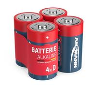 ANSMANN Piles alcalines Mono D 1,5V (Lot de 4) - Piles LR20 étanches et à Longue durée de Vie - Piles puissantes pour Jouets, Lampes Torches, radios, Articles de modélisme, etc.
