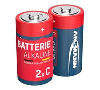 ANSMANN Piles Baby C 1,5V (Lot de 2) - Piles LR14 de qualité supérieure, étanches et à longue durée de stockage - Piles alcalines pour jouet électronique, lampe torche, mégaphone, etc.
