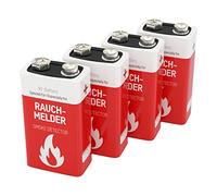 ANSMANN Piles Lithium 9V 6AM6 (Lot de 4) - Piles spéciales pour détecteur de fumée et Autre système d'alarme - Piles 9V résistantes, fiables et à Longue durée de Vie