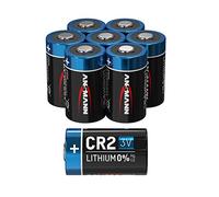 ANSMANN Piles lithium CR2 3V (Lot de 8) - Piles rondes pour appareil ménager, flash d'appareil photo, lampe de poche LED, appareil télécommandé - Piles jetables à la longue durée de vie