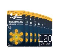 ANSMANN Piles pour appareils auditifs 10 1,4 V (120 pièces) - Piles auditives Made in Germany - Piles Plates de Type 10 A10 P10 PR70 10AE DA10 10HPX AZA10 DA10N6