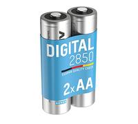 ANSMANN Piles rechargeables HR6 NiMH 2850 mAh 1,2 V (lot de 2) - Piles rechargeables Mignon AA à faible autodécharge - Accumulateurs pour appareils énergivores (déclencheur appareil photo, jouet, etc)