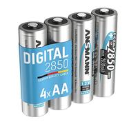 ANSMANN Piles rechargeables HR6 NiMH 2850 mAh 1,2 V (lot de 4) - Piles rechargeables Mignon AA à faible autodécharge - Accumulateurs pour appareils énergivores (déclencheur appareil photo, jouet, etc)