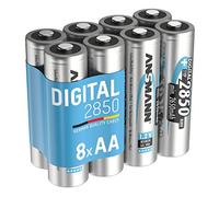 ANSMANN accu AA mignon type 2850mAh 1,2V - piles rechargeable AA avec capacité haute & sans effet mémoire (8 pièces)