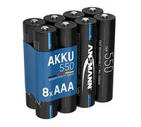 ANSMANN Piles rechargeables Micro AAA 550 mAh NiMH 1,2 V (lot de 8) - Piles Micro AAA à faible autodécharge - Accumulateurs idéaux pour guirlandes lumineuses, réveils, lampes frontales, etc.