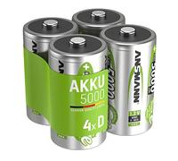 ANSMANN Piles rechargeables Mono D 5000 mAh 1,2 V (lot de 2) - Piles HR20 rechargeables à faible autodécharge - Accumulateurs idéaux pour les radios, haut-parleurs portables, jouets