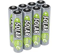 ANSMANN Piles solaires rechargeables Micro AAA 550 mAh 1,2V (lot de 8) - Piles rechargeables pour lampes solaires, décorations de jardin, etc. - Piles HR03 à faible autodécharge et sans effet mémoire