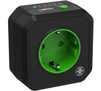ANSMANN Prise programmable AES1 - Prise minuteur à économie d’énergie avec compte à rebours - Prise réglable à intervalle de temps sélectionnable pour radiateur soufflant, fer à repasser, etc - Noir