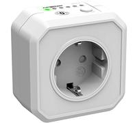 ANSMANN Prise programmable AES1 - Prise minuteur à économie d’énergie avec compte à rebours - Prise réglable à intervalle de temps sélectionnable pour radiateur soufflant, fer à repasser, etc - Blanc