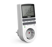 ANSMANN Programmateur prise électrique AES4 (1 pce) - Minuteur prise électrique à économie d'énergie avec 10 programmes pratiques - Prise réglable pour éclairages, télévision, routeur WiFi, etc.