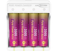 Ansmann Pure Power Set 4× Mignon AA Akkus und Lademodul Pile rechargeable LR6