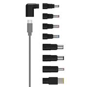 ANSMANN Set d'adaptateurs USB-C pour Ordinateur Portable (1 PCE) - Jeu d'adaptateurs compatibles avec de Nombreuses Marques de laptops - Adaptateur USB-C vers pc Portable