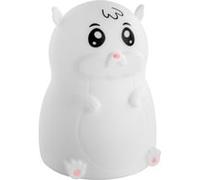 ANSMANN Veilleuse pour enfants, lampe animalière, hamster en silicone, rechargeable, à intensité variable, différentes couleurs, Blanc