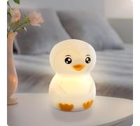 ANSMANN Veilleuse pour enfants, lampe animalière, pingouin en silicone, rechargeable, variateur, différentes couleurs