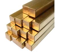ANSNOW Barre Carrée En Laiton H59, Taille de Section Transversale 1X1~20X20Mm, Longueur 200 Mm, 1 Pièces (1X1X200Mm)/2 * 2 * 200Mm