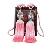 ANSNOW Embrasse Gland Rideaux 2 Pièces Faux Cristal Glands Frange Rideau Embrasse Corde Fenêtre Rideaux Décor Rideaux Embrasse Porte Cintre/Rose