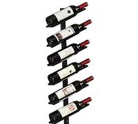 ANSNOW Le Fer Forgé Mural Peut Être Empilé de Manière Oblique. Porte-Bouteilles de Vin Européen Simple. Présentoir Décoratif pour La Maison, Le Restaurant, Le Bar./Noir/6 Bouteilles de Casiers À Vin
