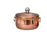 ANSNOW Marmites de Cuisson Cuisinière À Induction Marmite En Cuivre Pour Une Personne Petite Marmite En Cuivre Rouge Pot Séparé Pot À Lait En Laiton Marmite À Soupe En Cuivre