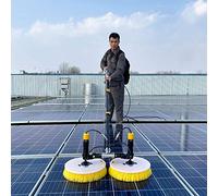 ANSNOW Nettoyeur de Vitres, Outil de Nettoyage de Panneaux Solaires Photovoltaïques Électriques, Brosse À Eau de Toit, Brosse Télescopique Alimentée En Eau Pour Le Lavage de Camions de Caravanes