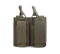 ANSNOW Pochette Molle Pour Chargeur Doubleet, Porte-Chargeurs Doubles, Chargeur Simple À Double Pile Pour Chargeurs de 9 Mm/Vert Armée